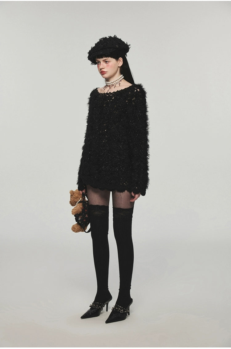 Crochet Hollow-out Sweater - CHINASQUAD