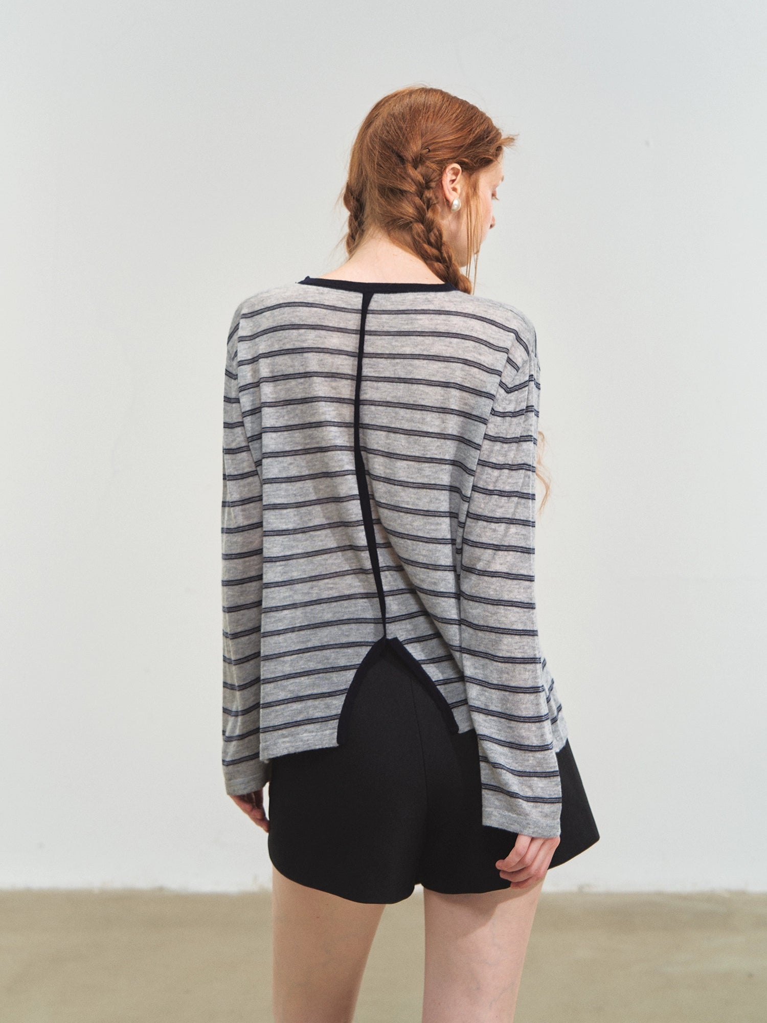 Retro Stripe Versatile Knit T-Shirt