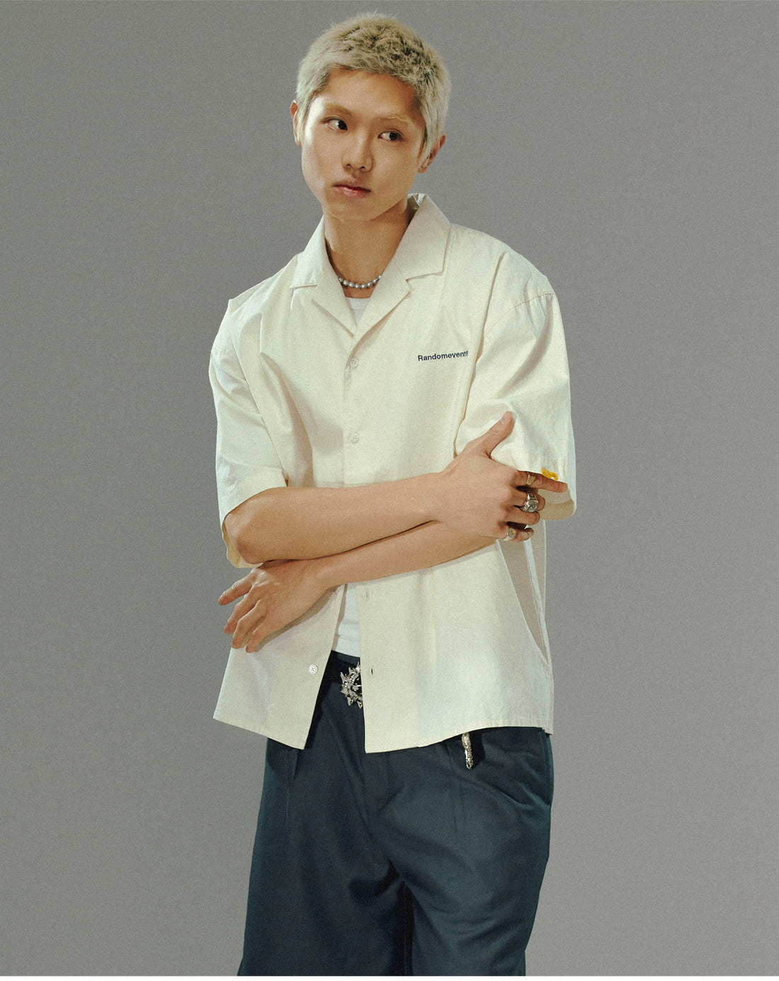 Beige Printed Shirt - CHINASQUAD