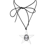 Whimsical Dog Star Pendant Leather Necklace - CHINASQUAD