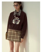 Wool Plaid A-Line Skirt - CHINASQUAD