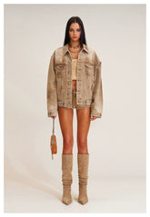 Wild Continent Handcrafted Oversized Denim Jacket - CHINASQUAD
