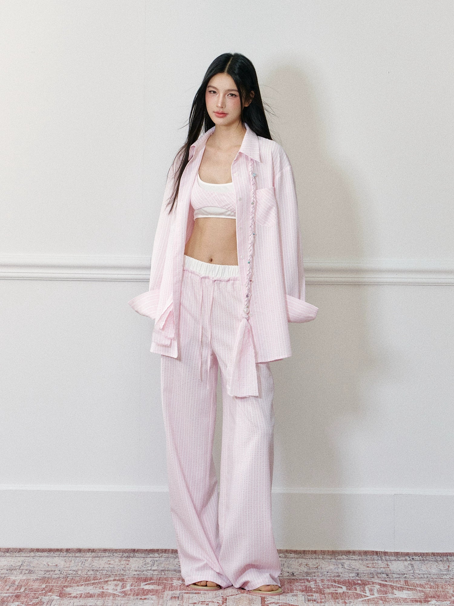 Fake Two-Piece Slip Tank Top & Shorts Set - CHINASQUAD