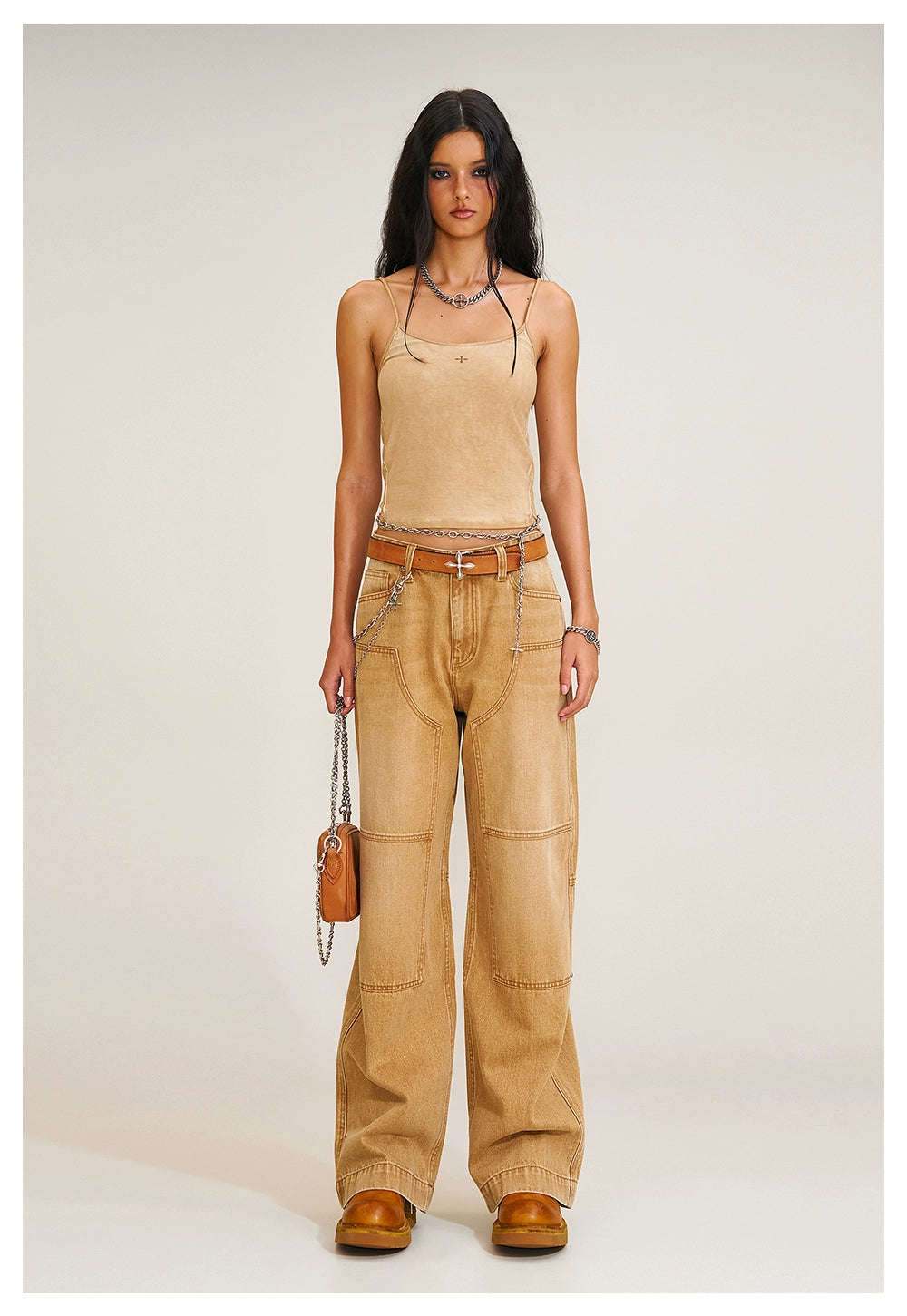 Compass Vintage Wide Cargo Jeans - CHINASQUAD