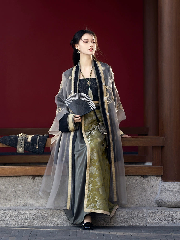 (Final Sale) "碧山阑夜" Song Dynasty Hanfu Set