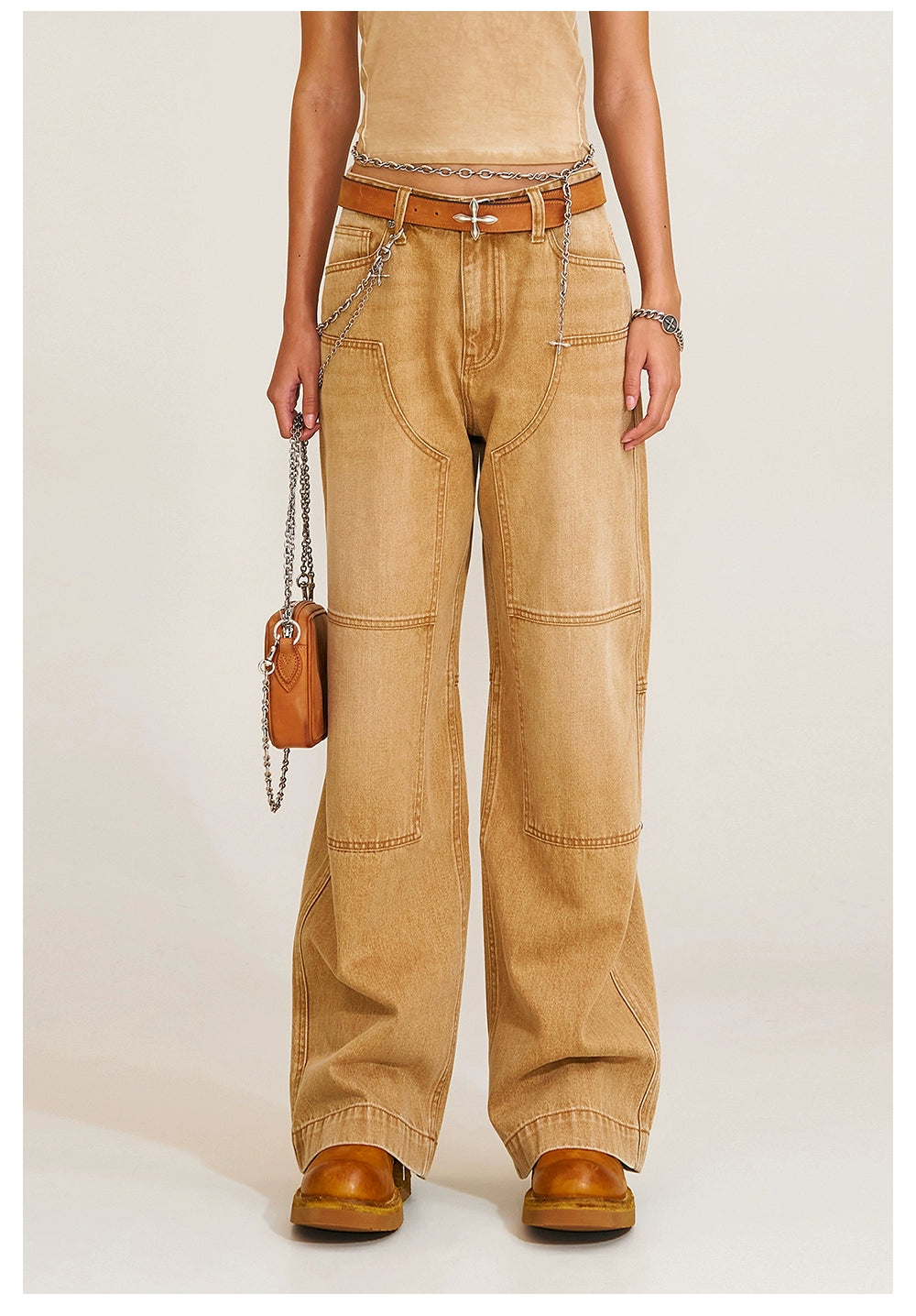 Compass Vintage Wide Cargo Jeans - CHINASQUAD