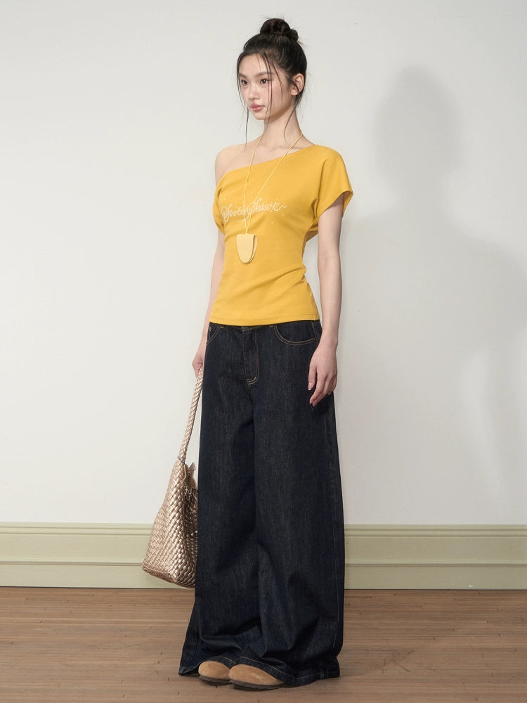 Original-Color Loose Wide-Leg Jeans - CHINASQUAD