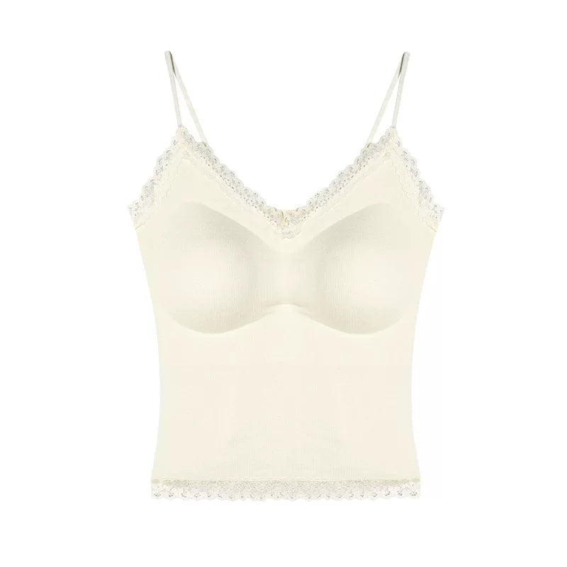 Lace Panel Slim-Fit Camisole