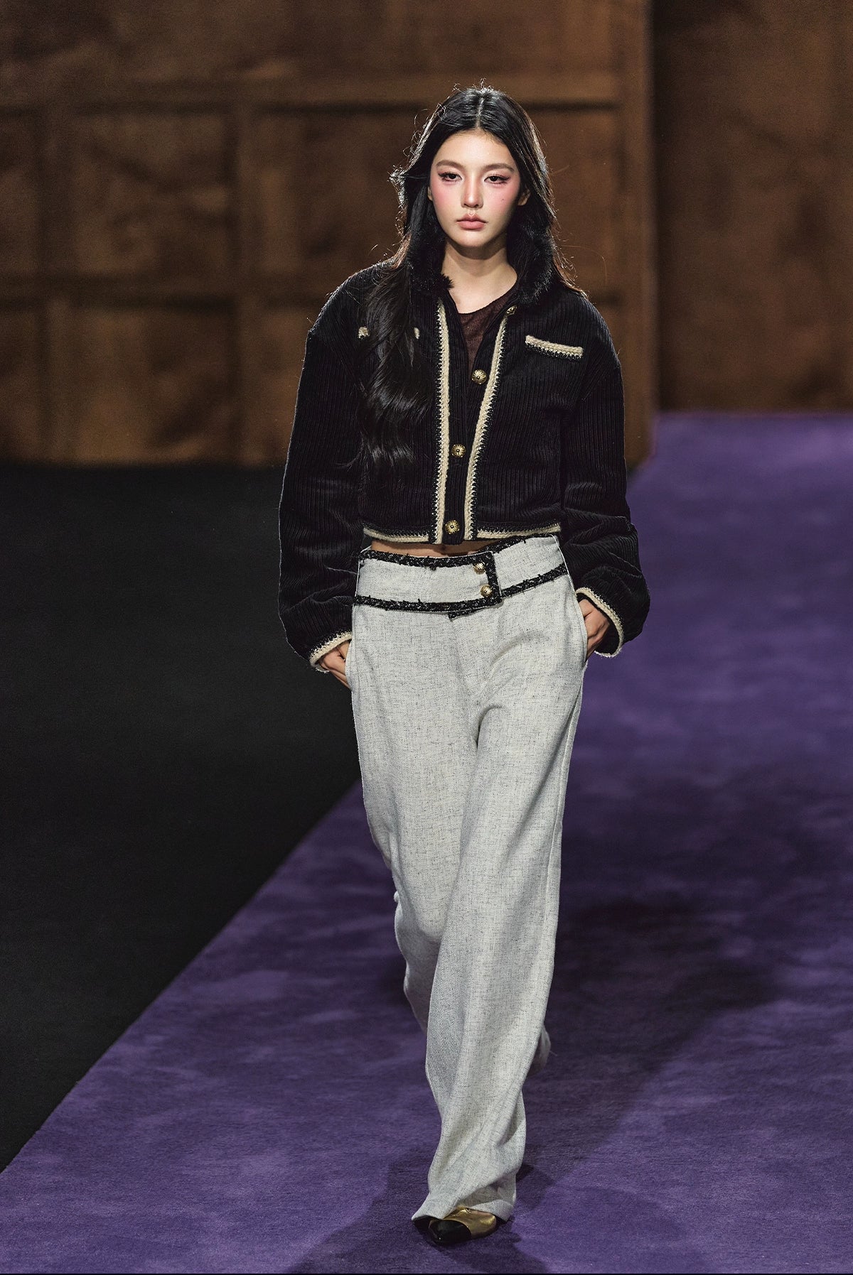High-Waisted Tailored Wide-Leg Suit Pants