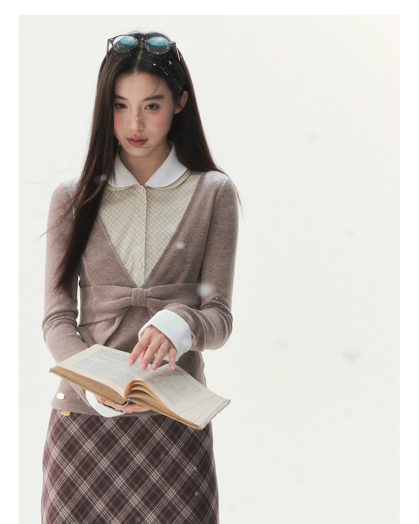 Vintage Peter Pan Collar Layered Blouse