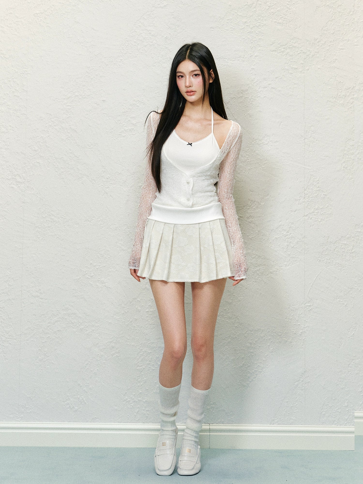 Ballet Style Two-Piece Lace Cami & Skirt Set - CHINASQUAD