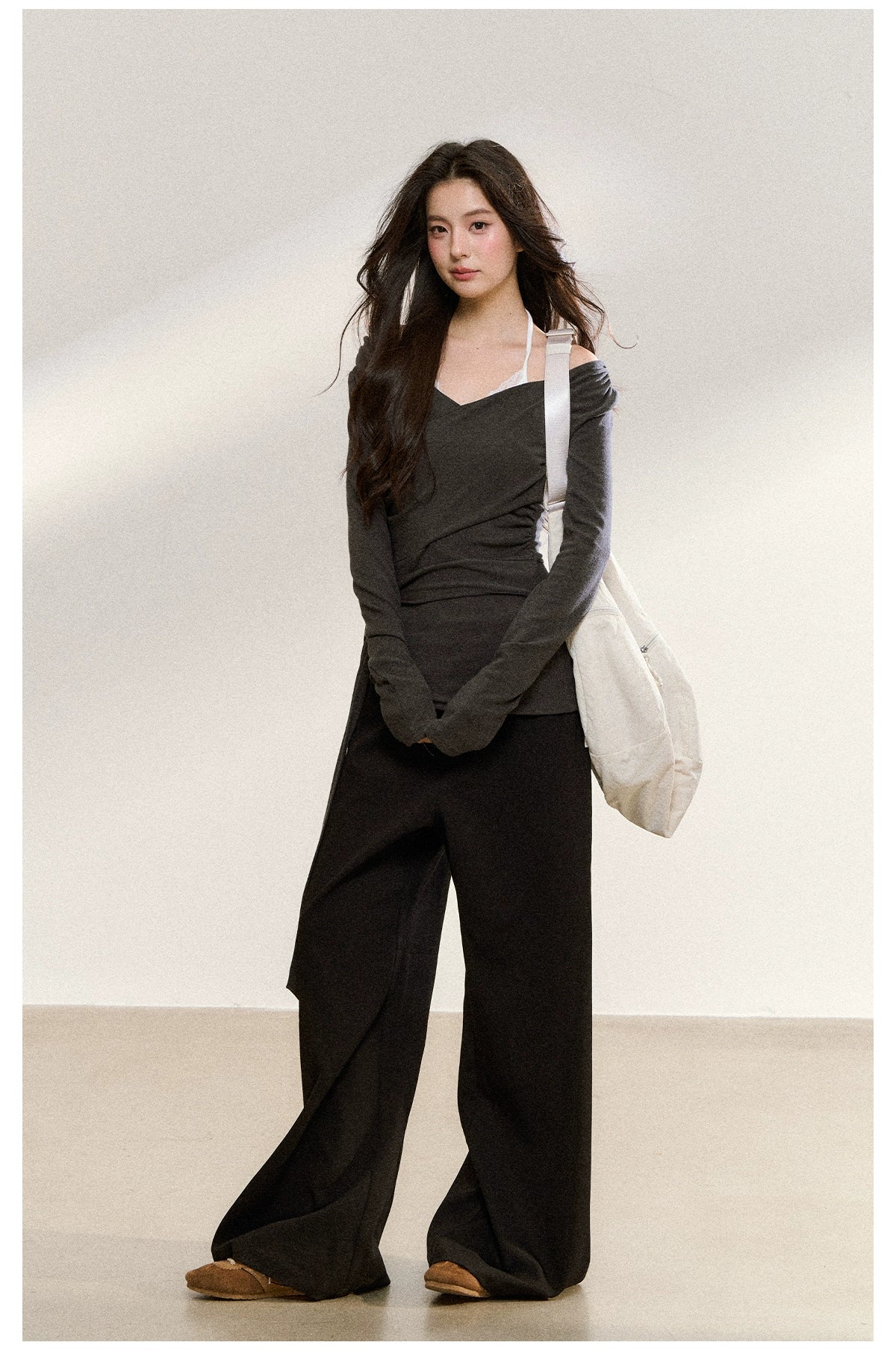 Cross Off-Shoulder Layered Blouse - CHINASQUAD