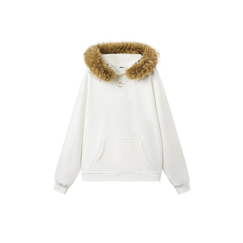 Polar Relaxed Eco-Fox Fur Hoodie