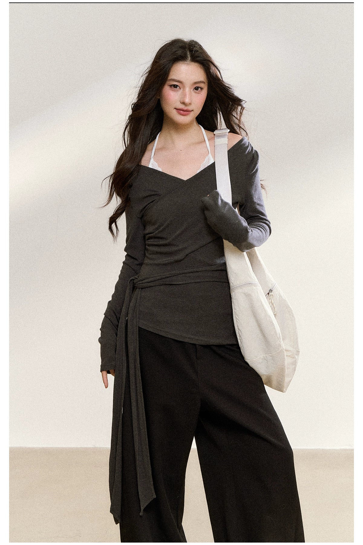 Cross Off-Shoulder Layered Blouse - CHINASQUAD