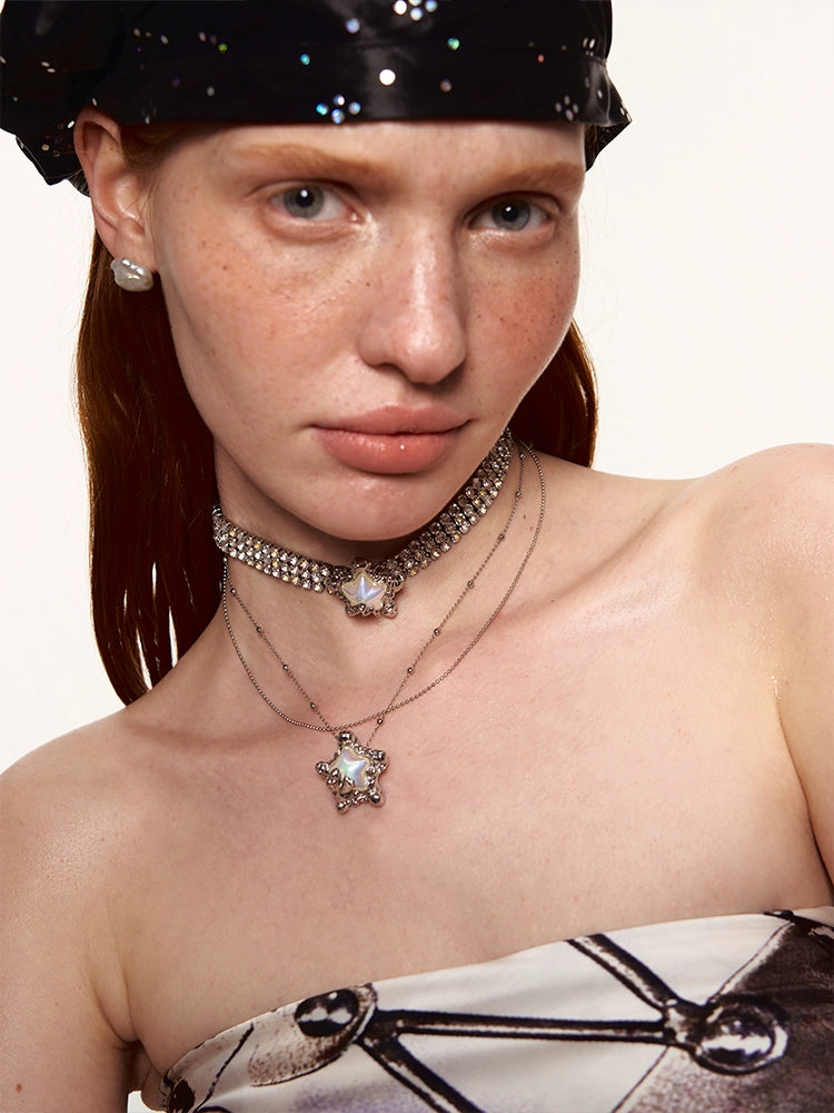 Diamond Pearl Starfish choker - CHINASQUAD