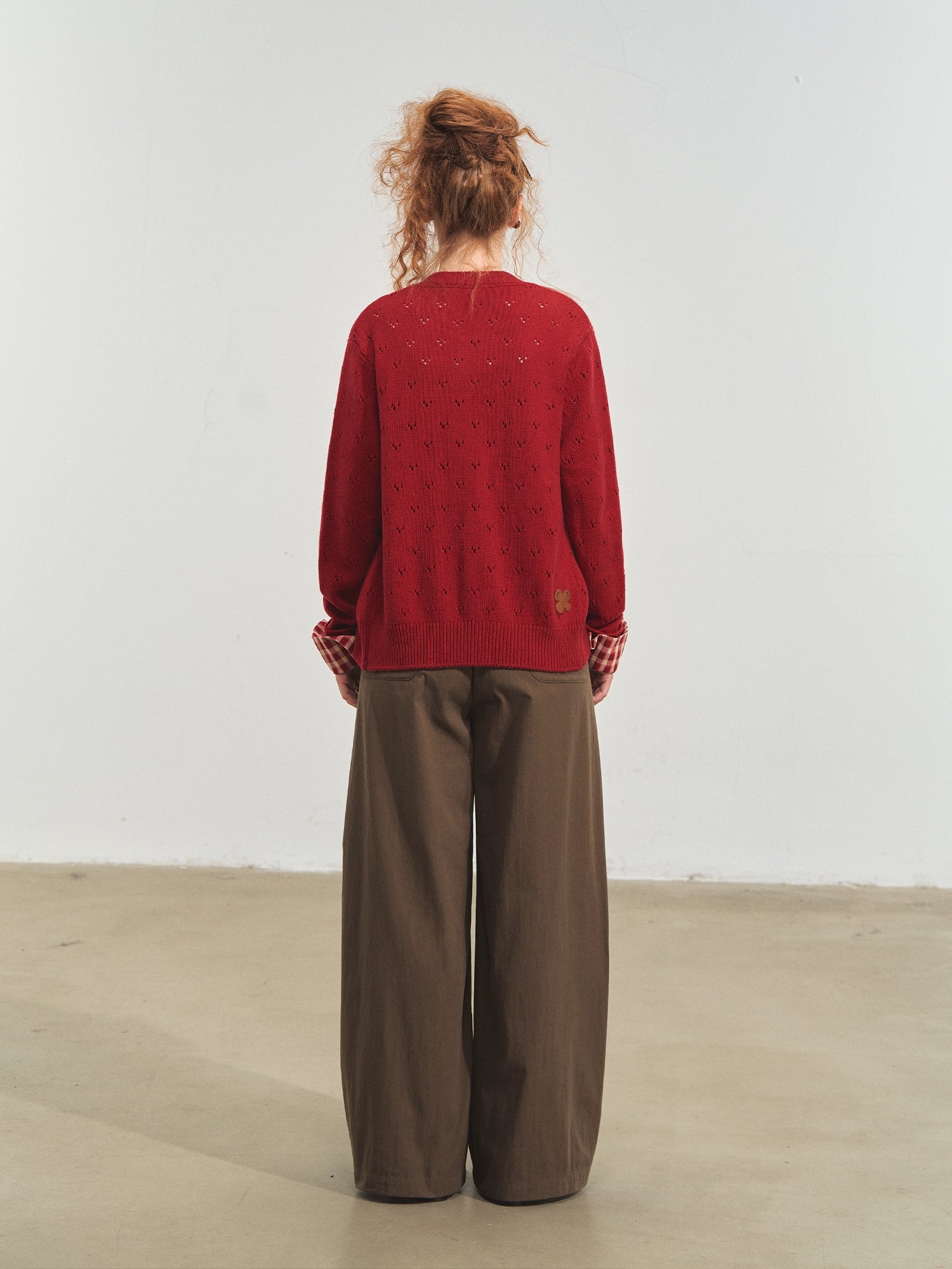 Vintage Plaid Tie-Front Cardigan - CHINASQUAD