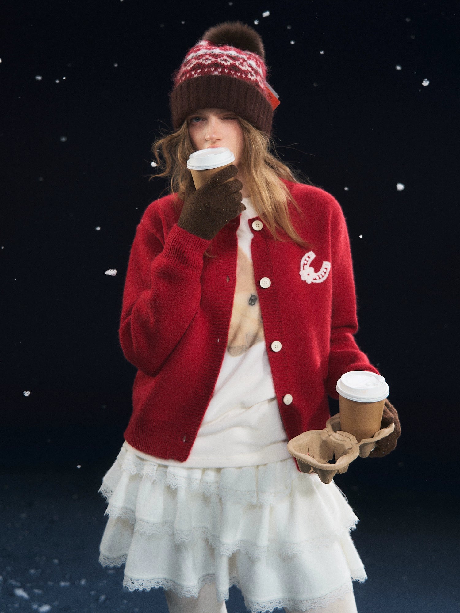 Lucky Pony Crewneck Cardigan