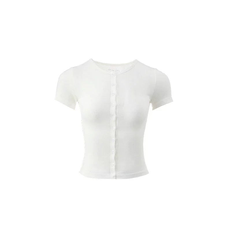 Slightly Sheer Knitted T-shirt - CHINASQUAD