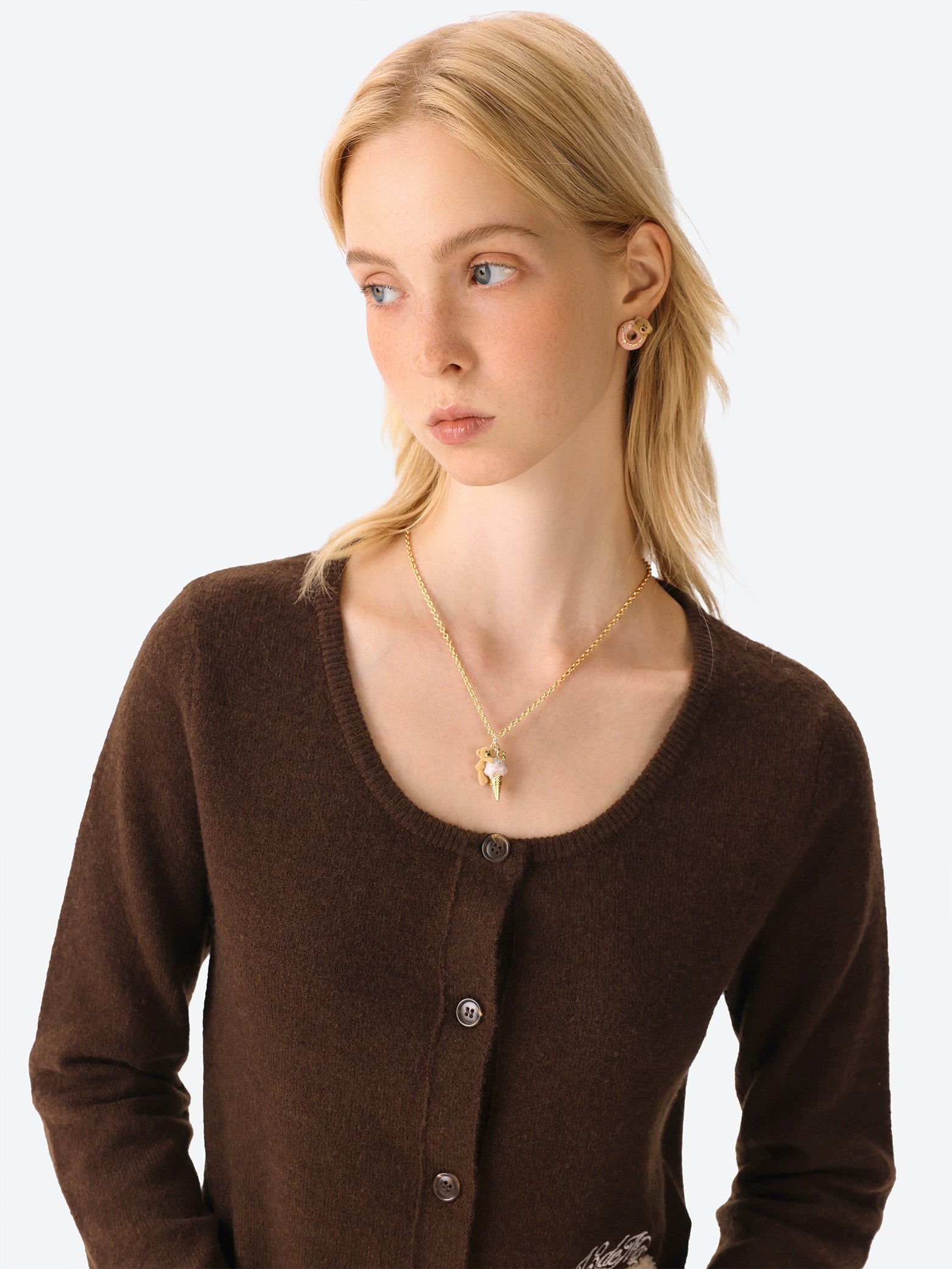 Ice-Cream Teddy Necklace