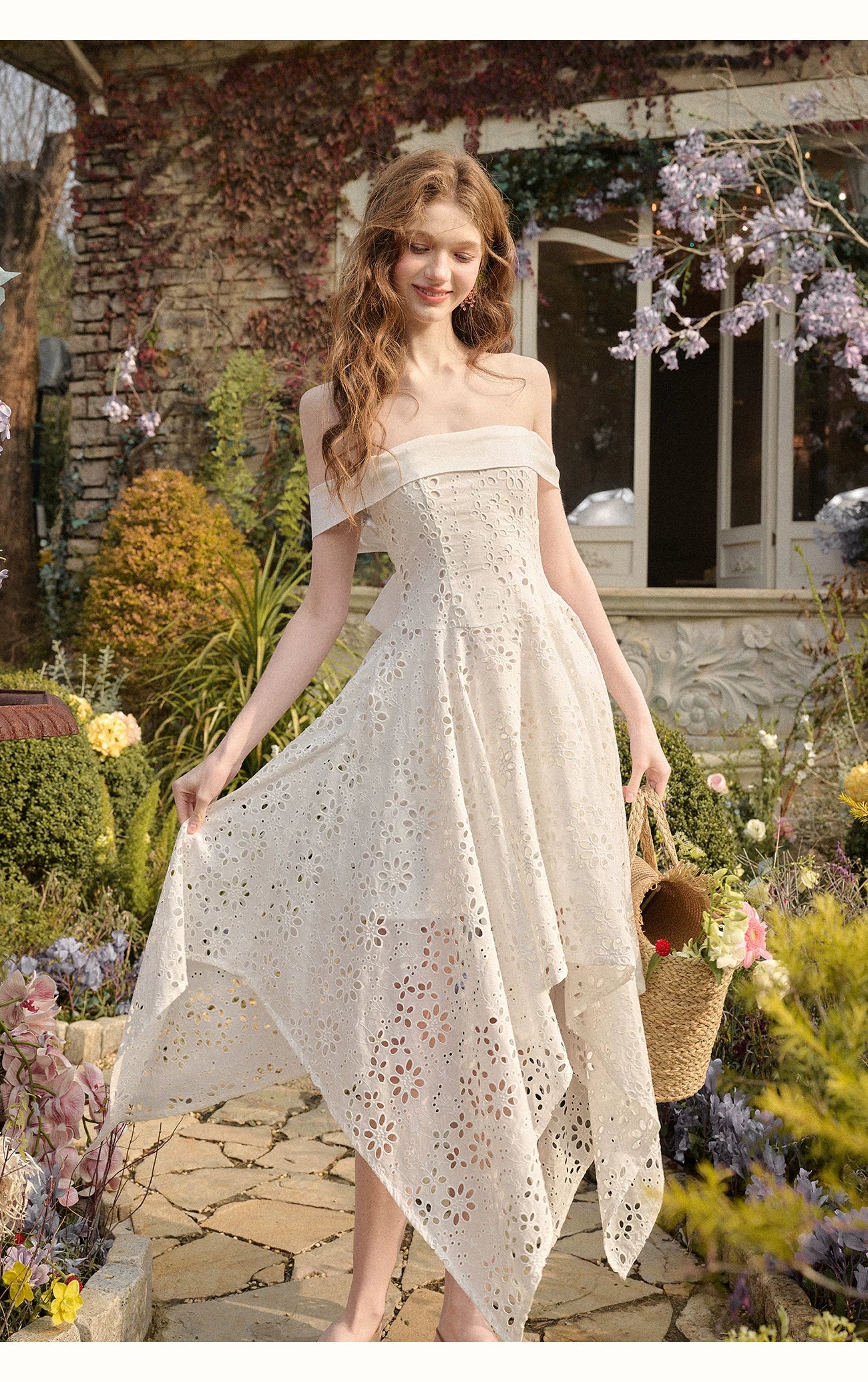 Celebration Ribbon Asymmetrical Cotton Dress