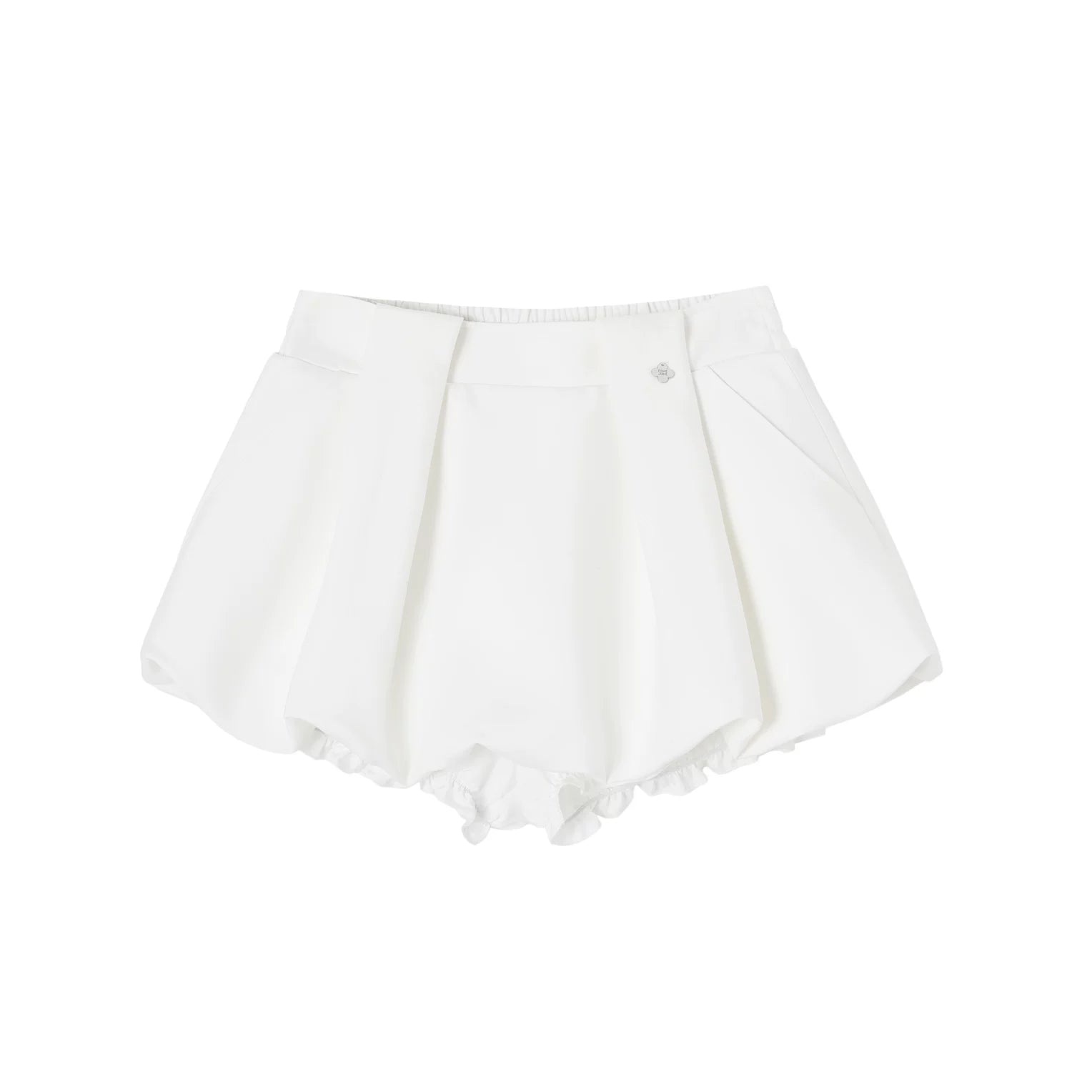 Preppy Pleated Bubble Mini Skirt