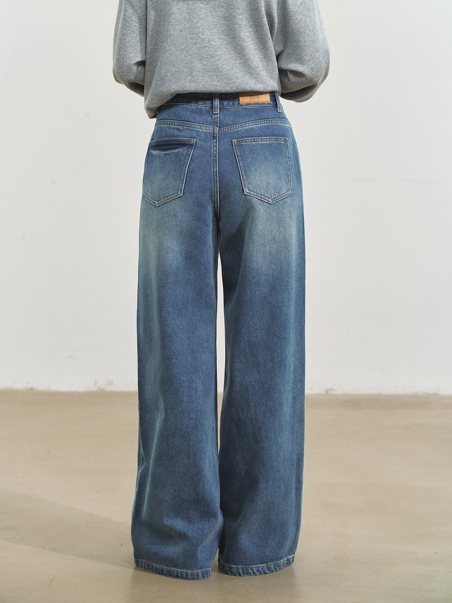 Puppy Wide‑Leg Denim Pants
