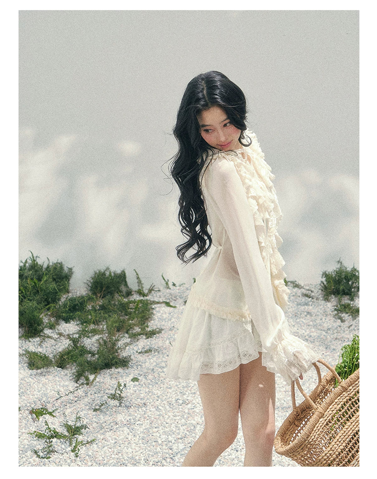 Vintage Lace Ruffle Shirt