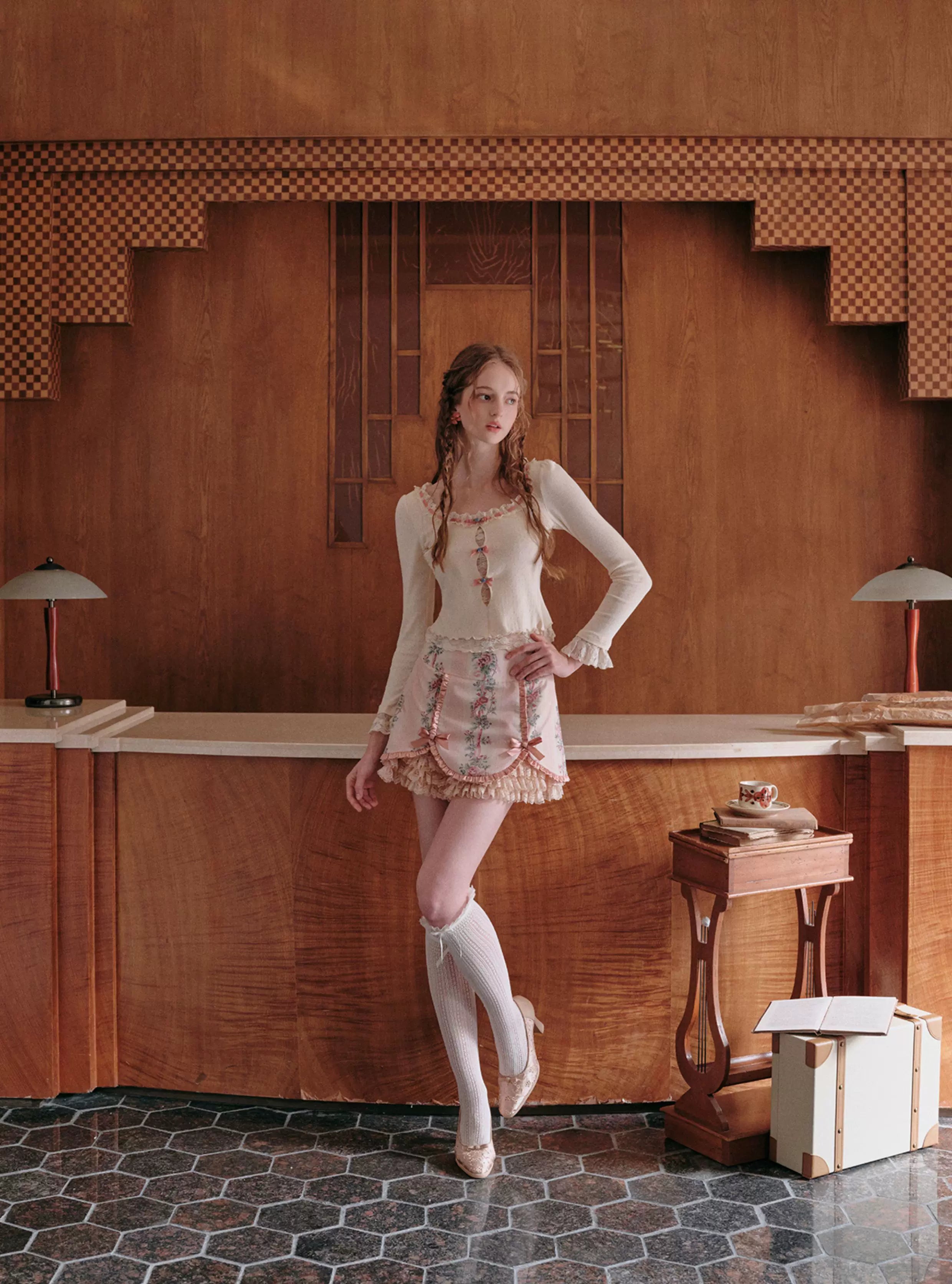 French Sweet Knit Long-Sleeve Base Crewneck