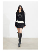 MacyMccoy Bow Graphic Long-Sleeve T-shirt - CHINASQUAD