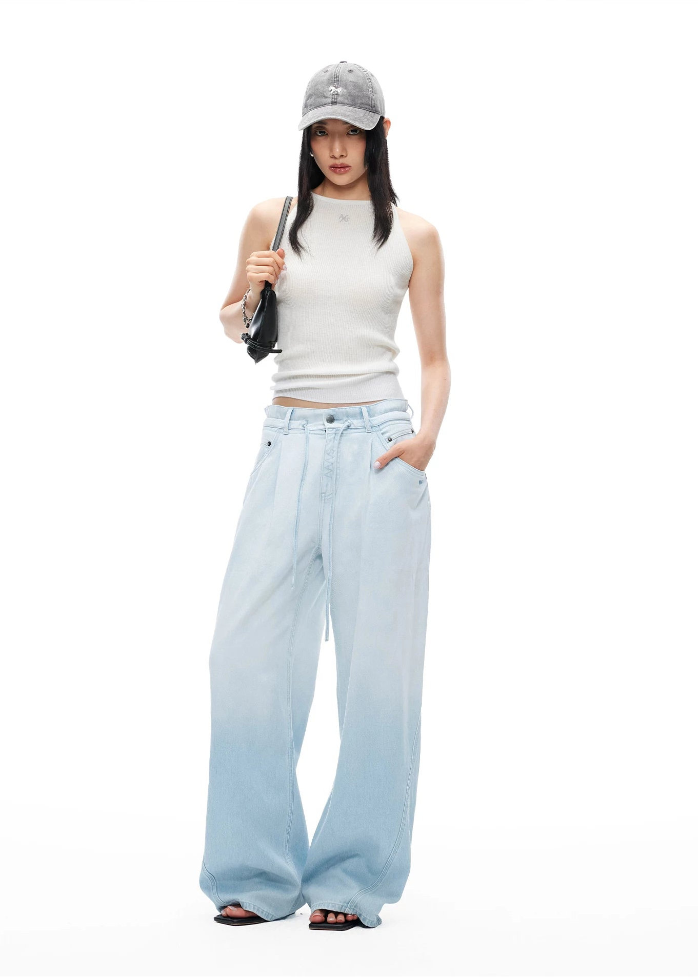 Summer Vacation Breathable Straight-Leg Wide Jeans