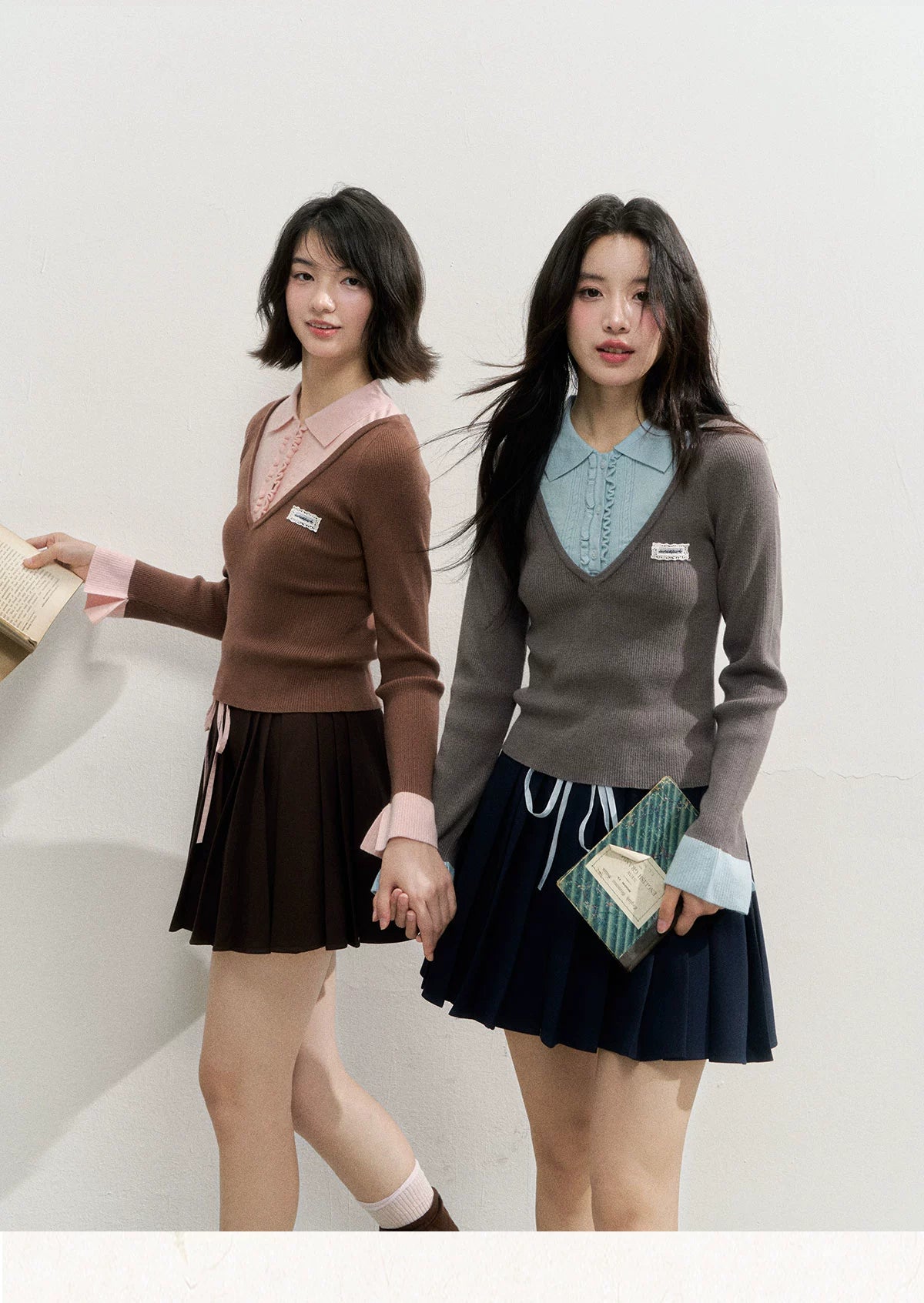 Fake Two-piece Knit Polos - CHINASQUAD