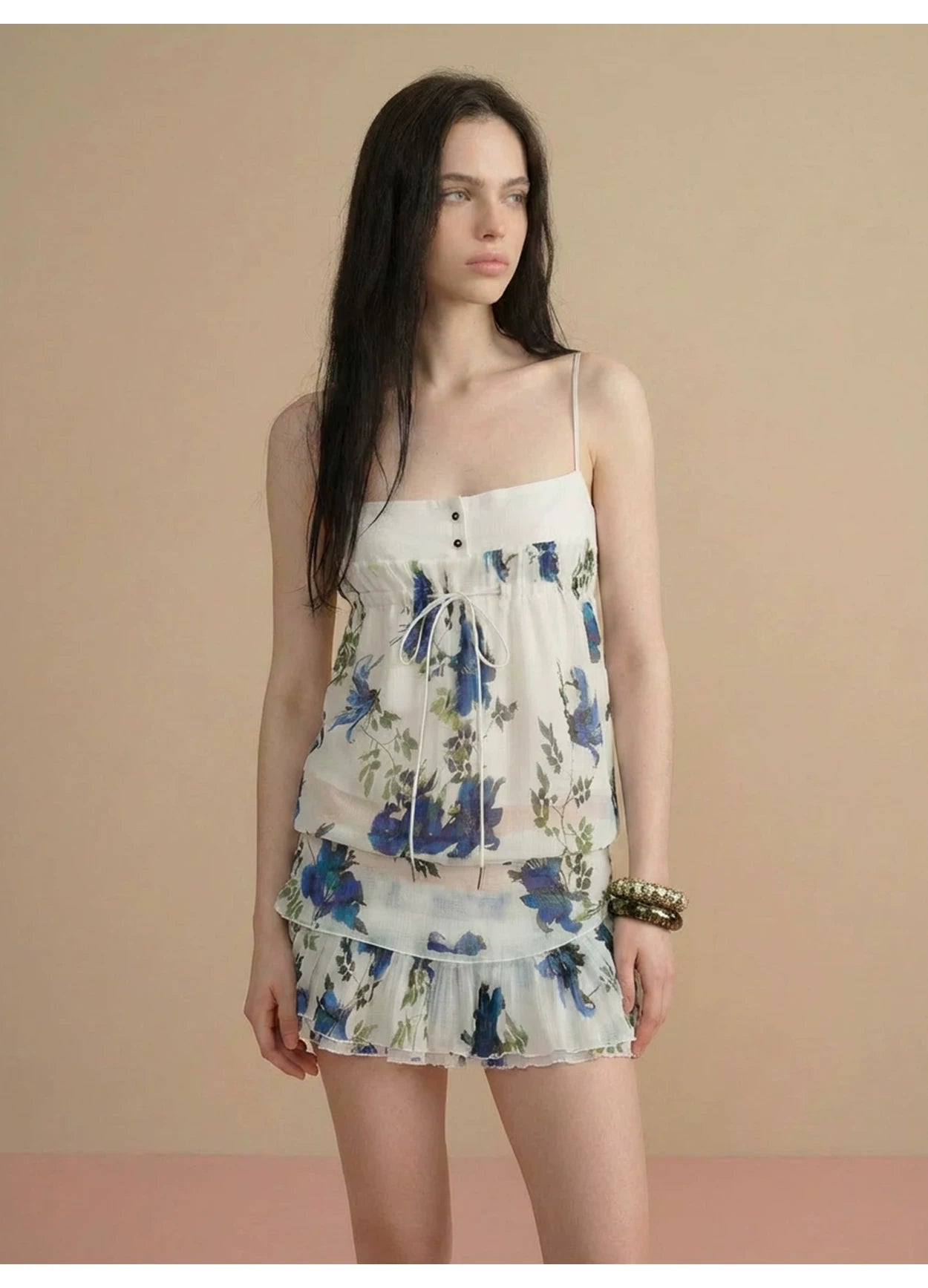 Vintage Floral Mesh Co-Ord Set NeverMore