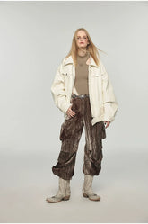 Removable Fur Collar Windproof Leather Jacket - CHINASQUAD