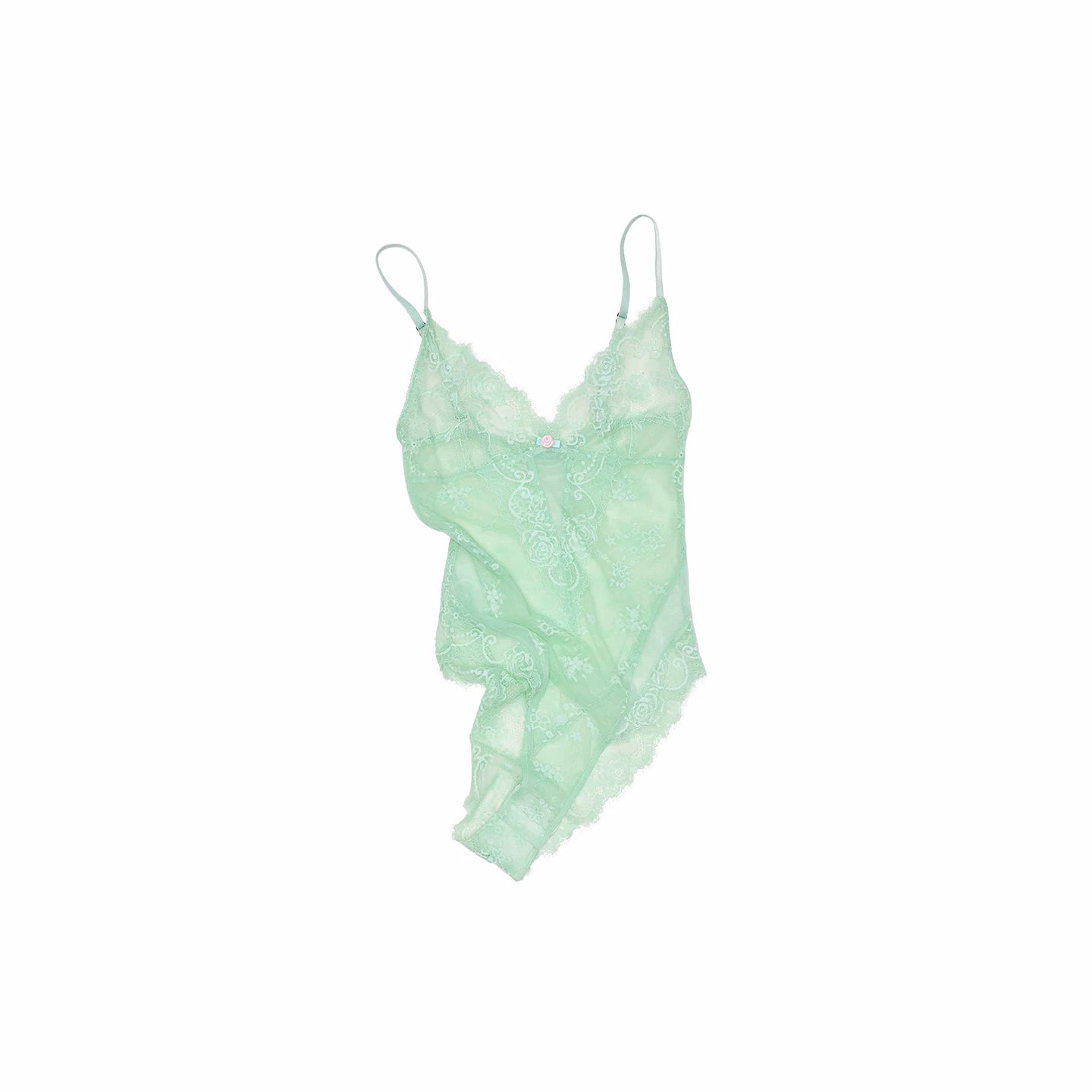 Lace Mesh V-Neck Bodysuit 1Jinn Studio