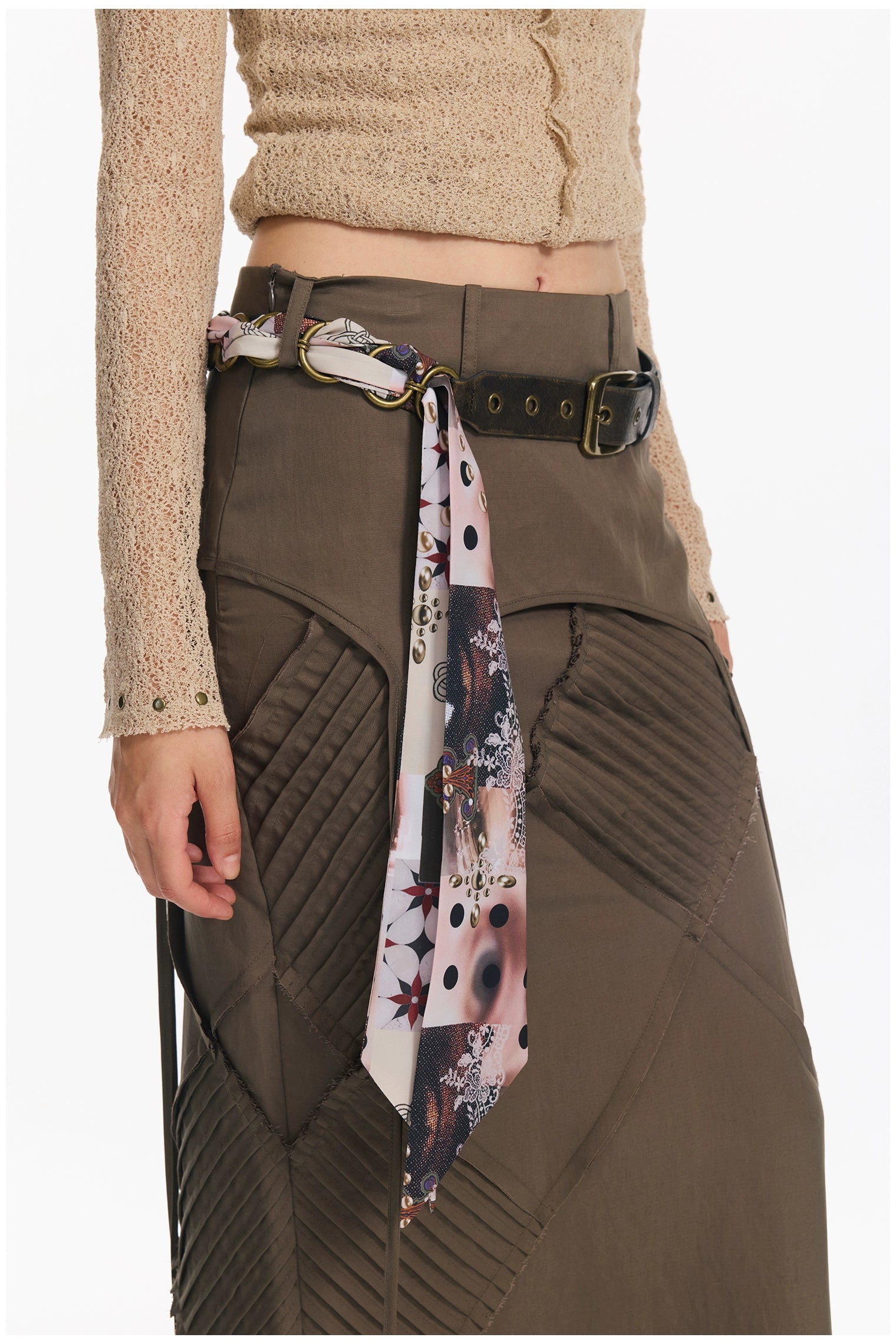 Retro Rivet Ring Punk Belt - CHINASQUAD