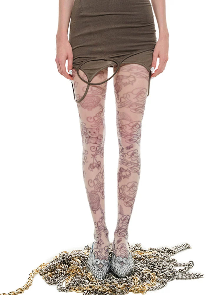 Skin-friendly Printed Pattern Stockings - CHINASQUAD