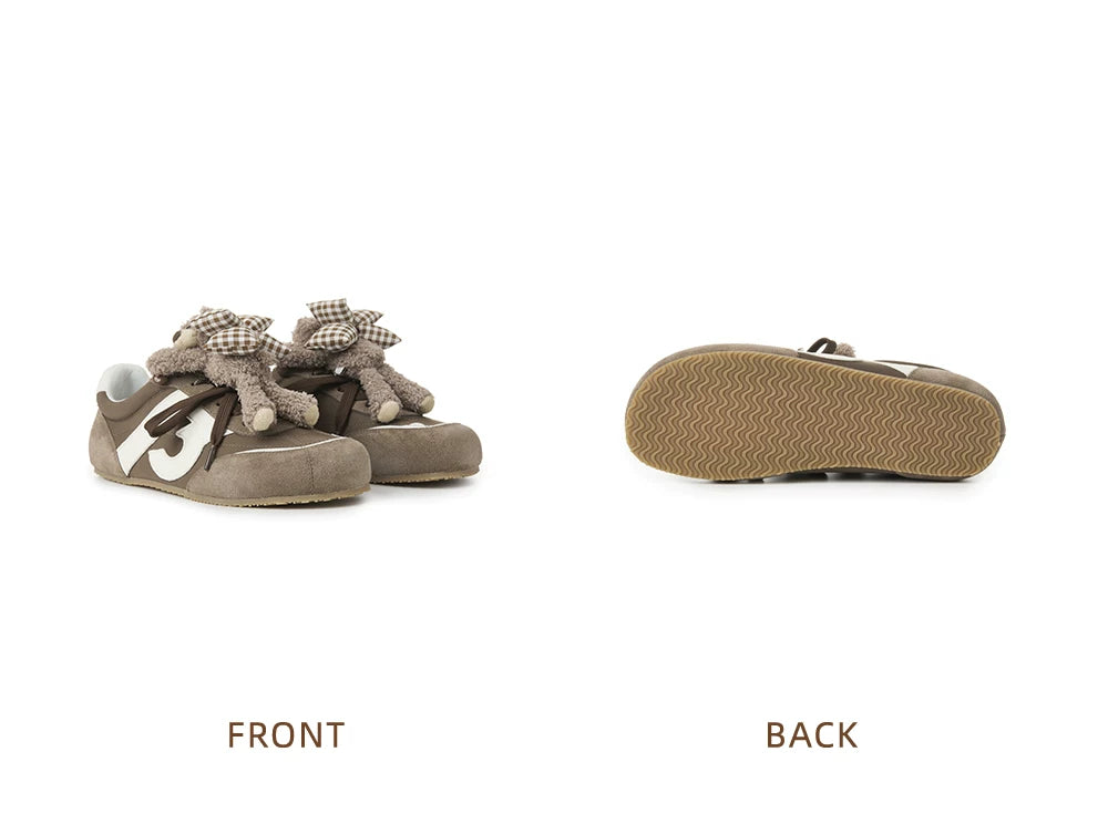 Bear Plush Casual Sneakers