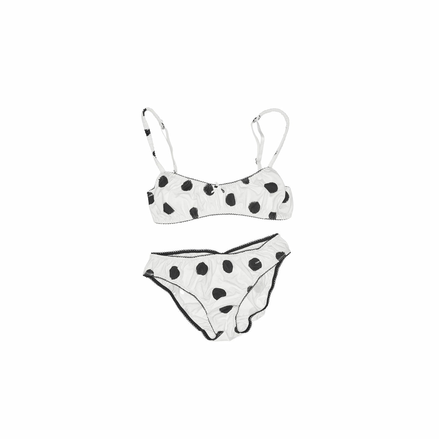 Color-Block Polka Dot Lace Lingerie