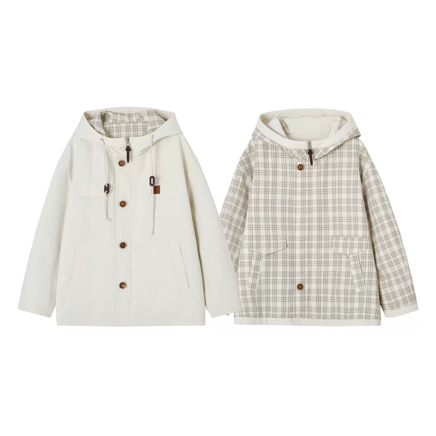 Reversible Hooded Windbreaker Jacket