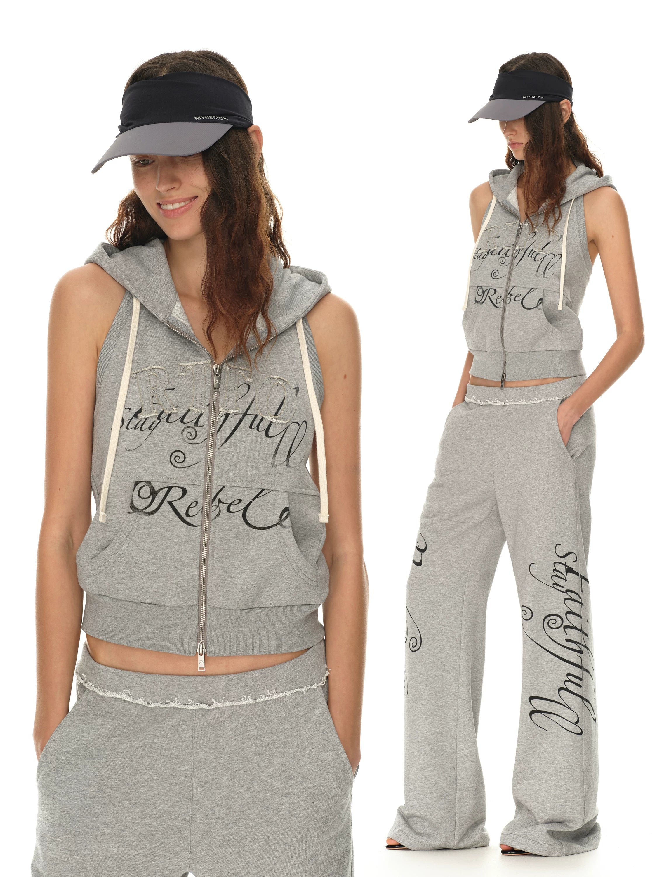 Cotton Sleeveless Zip-Up Hoodie