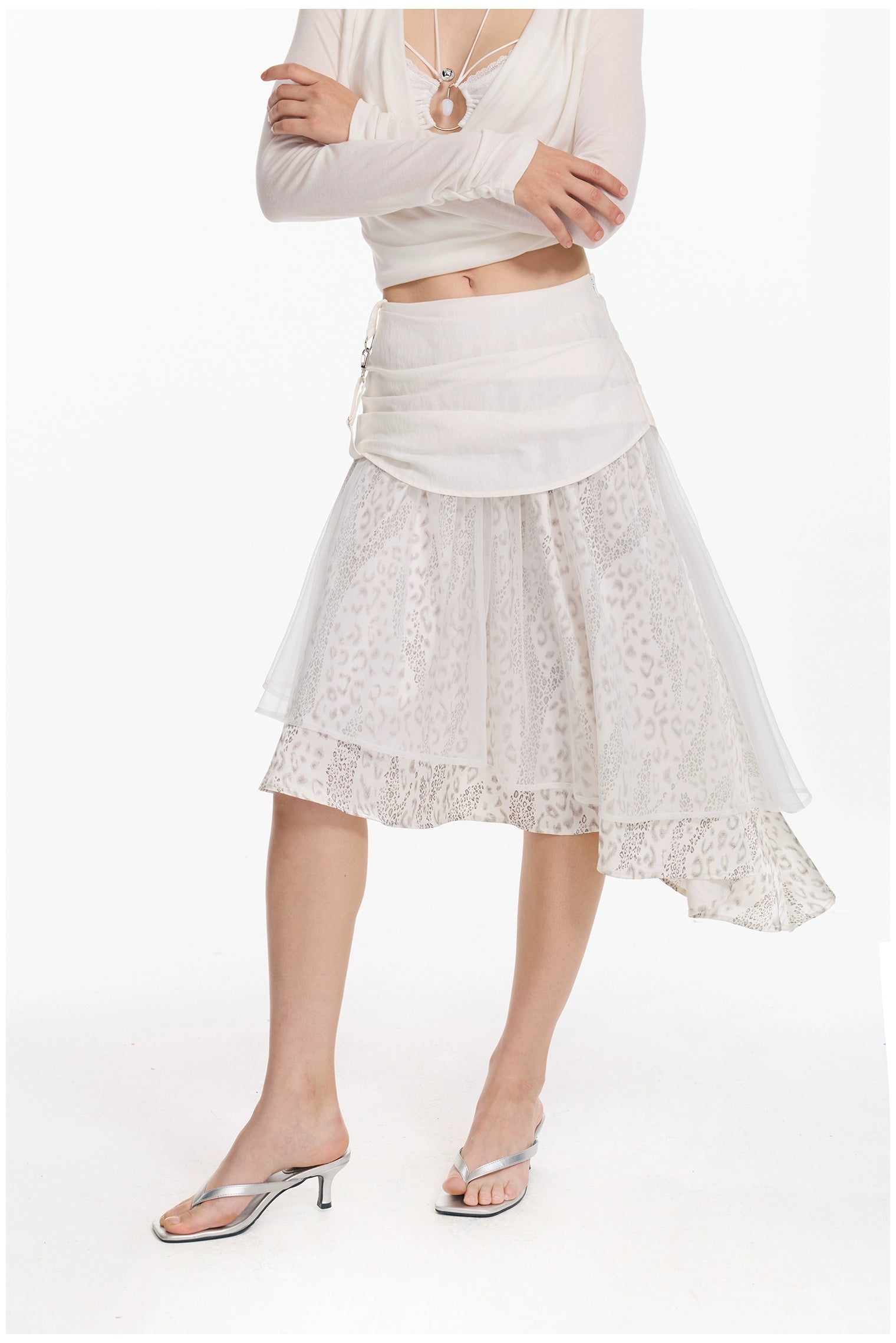 Irregular Leopard Skirt