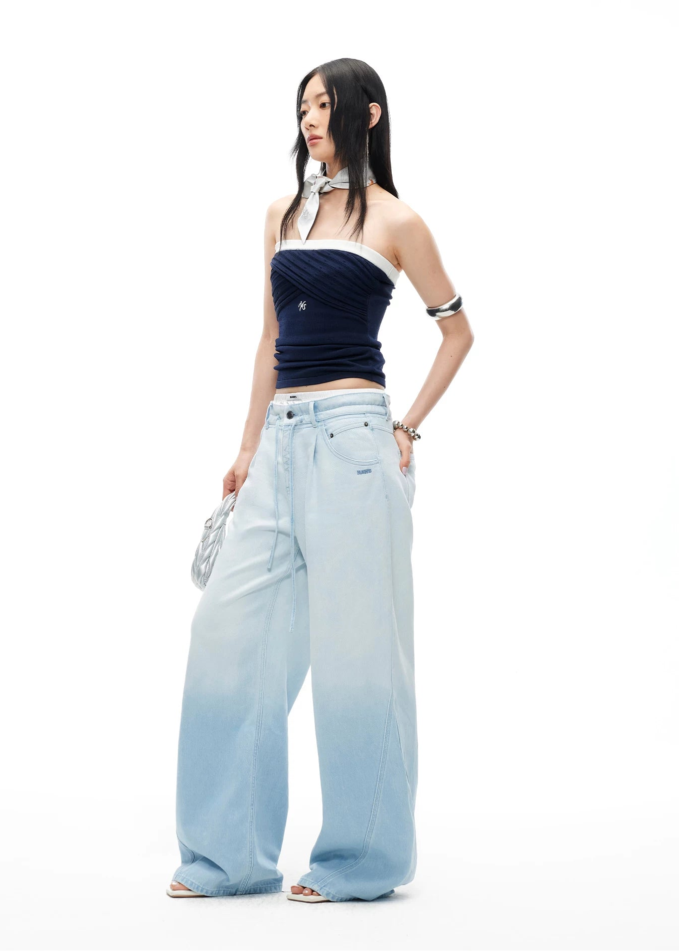 Summer Vacation Breathable Straight-Leg Wide Jeans
