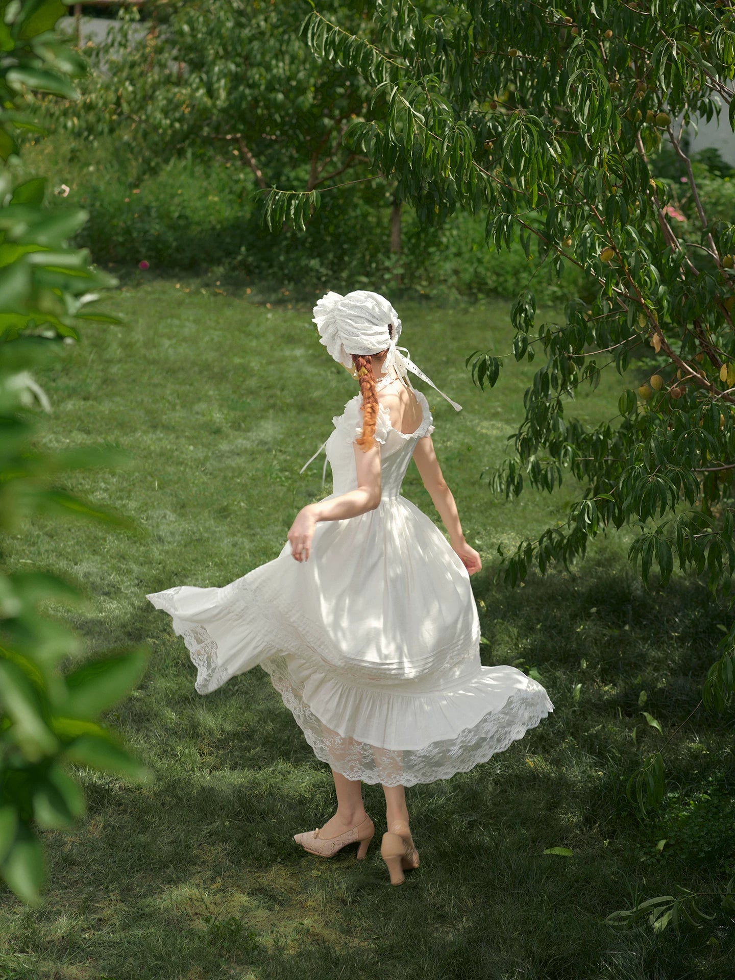 Pure White Cinderella Square-Neck Princess Dress