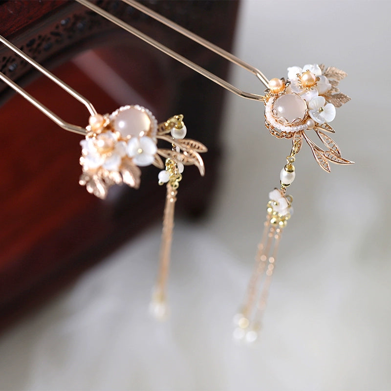Long Kui Pink Hanfu Hairpin - CHINASQUAD