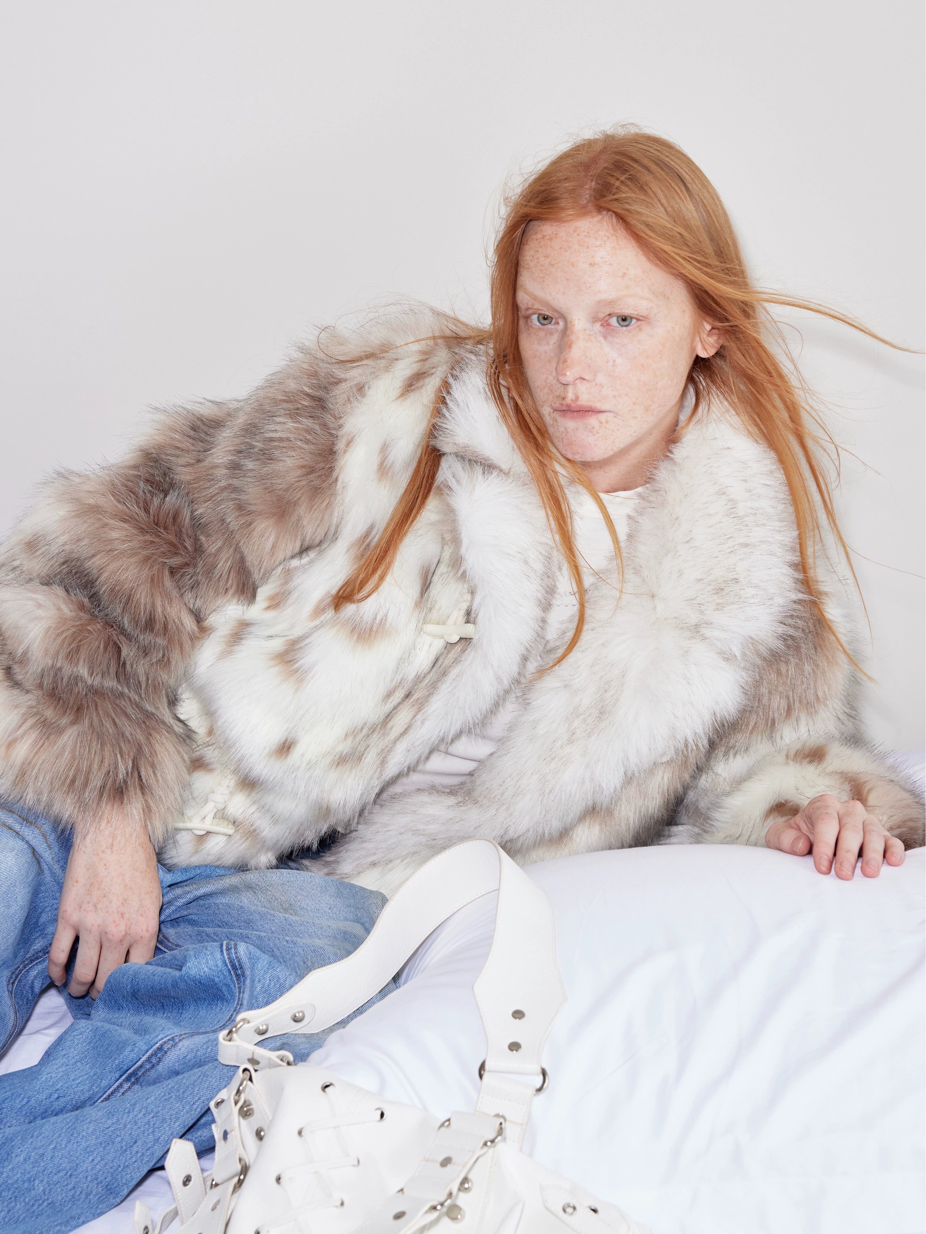 Faux Fur Patchwork Short Winter Coat