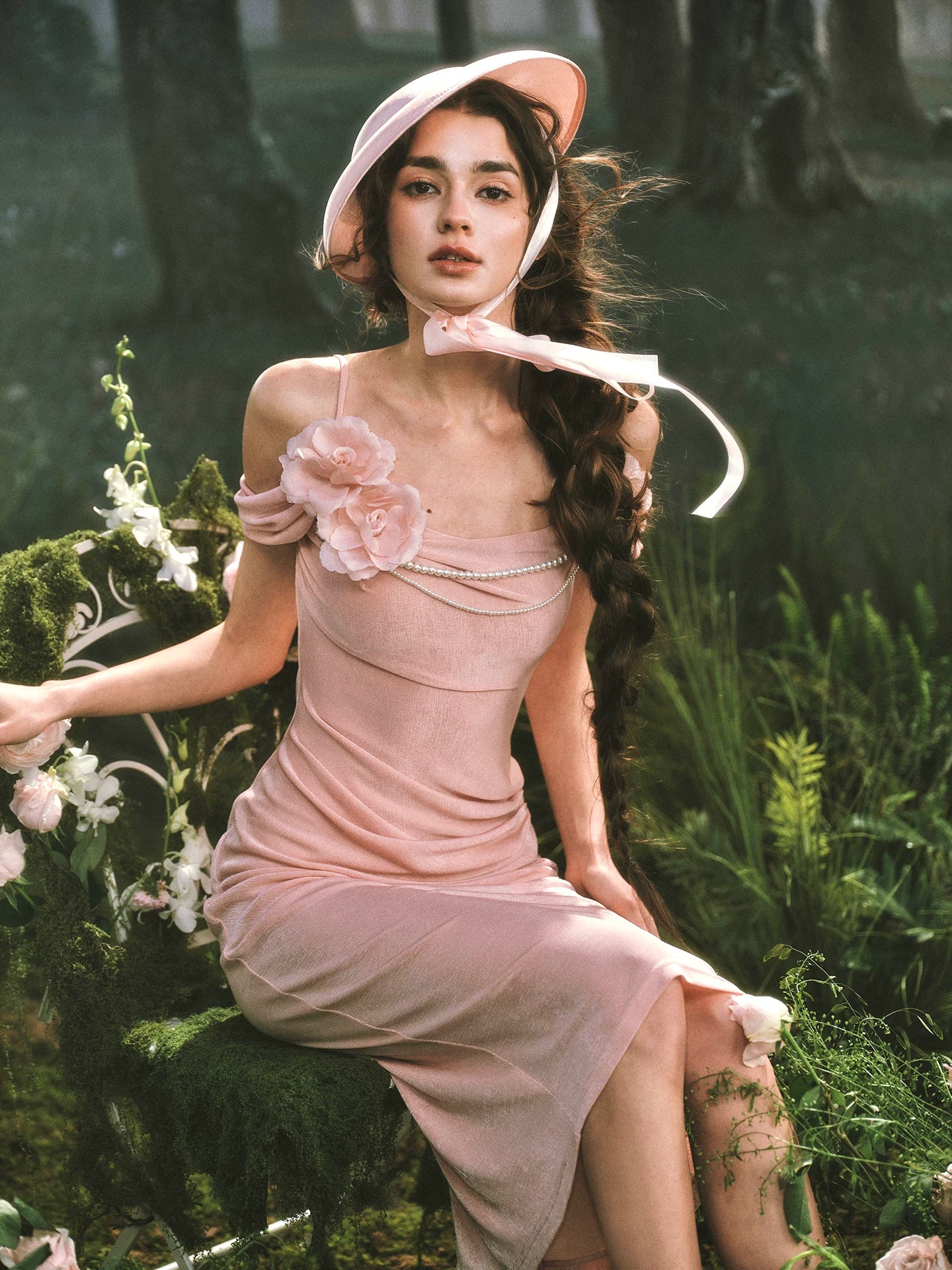 Time Blossom Letter Dress