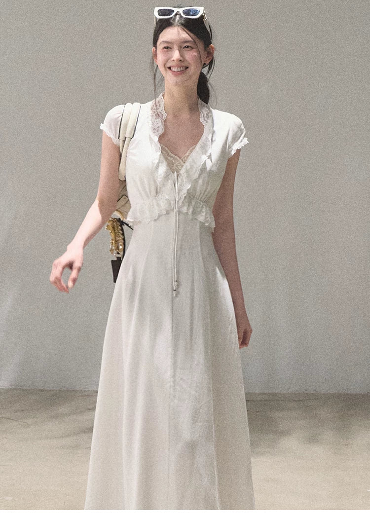 Lyocell Linen Tie-Waist Dress