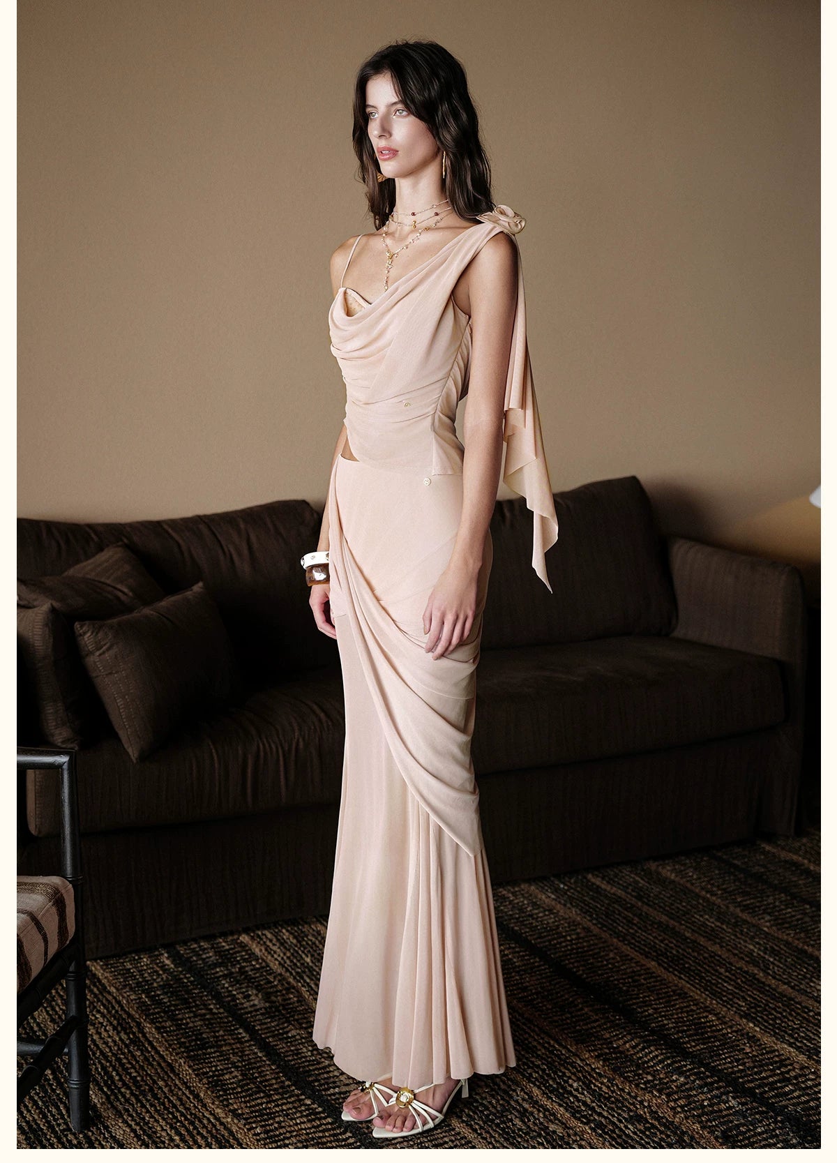 Lace Top and Mermaid Skirt Two-Piece Set