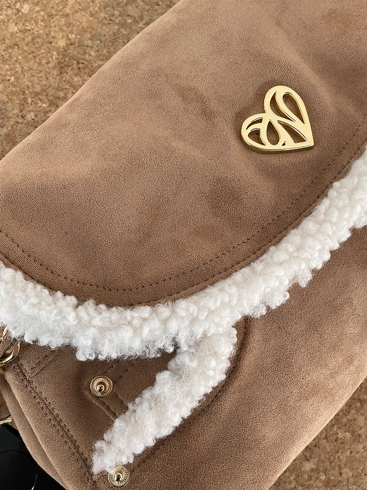 Suede Brown Pouch Bag - CHINASQUAD