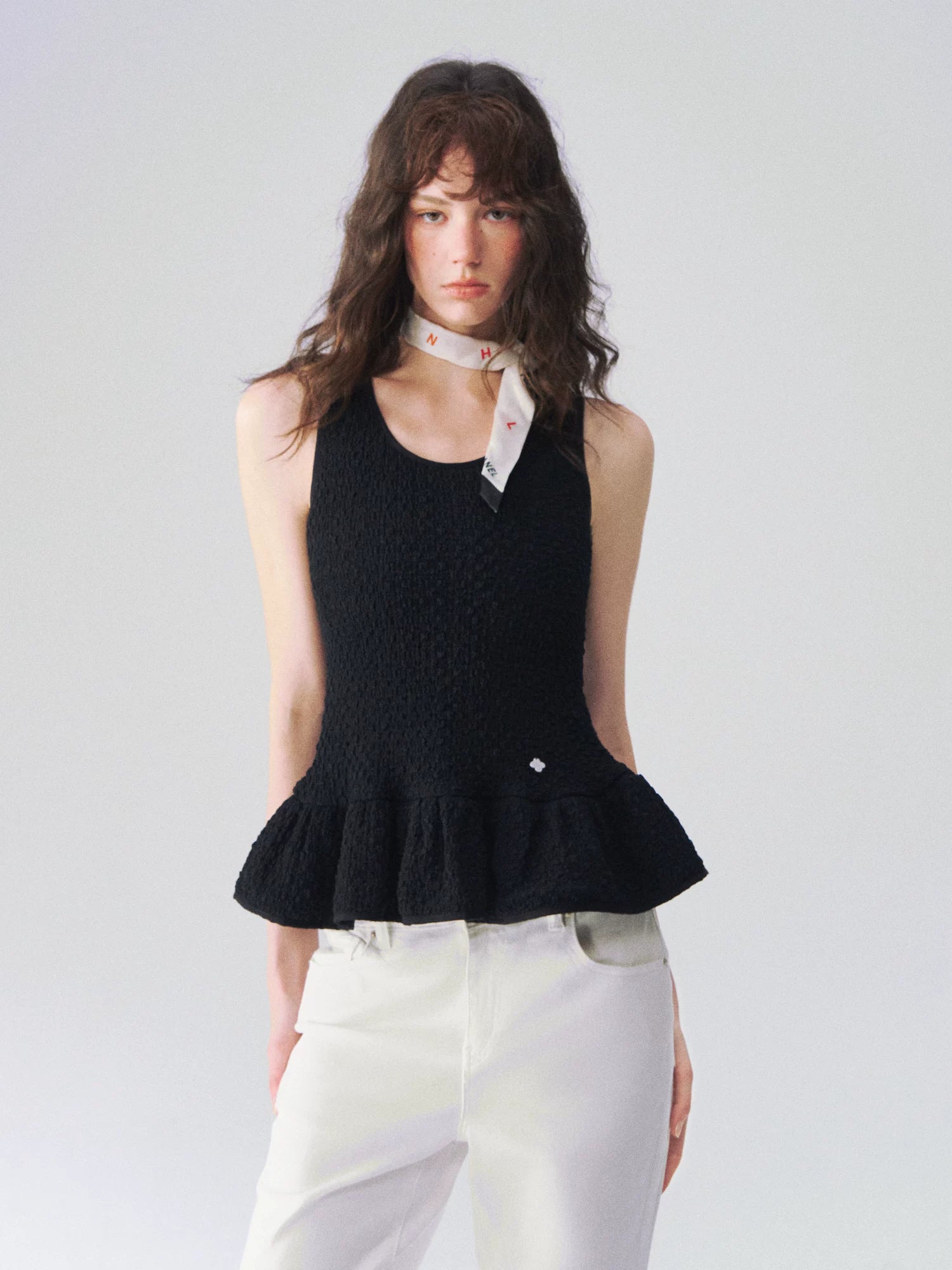 Cloud Ruffle Sleeveless Tank Top